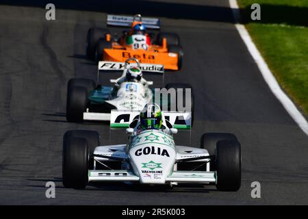 Masters Racing Legends, deux courses de vingt minutes pour F1 voitures des années 1966 à 1985, divisé en quatre classes, Jackie Stewart, Patrick Head, ni Banque D'Images