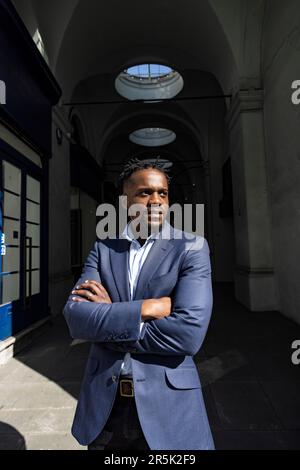 Samuel Kasumu, espérant devenir le candidat du Parti conservateur lors de la prochaine élection mayonnaise à Londres. Banque D'Images