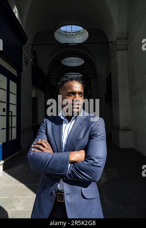 Samuel Kasumu, espérant devenir le candidat du Parti conservateur lors de la prochaine élection mayonnaise à Londres. Banque D'Images