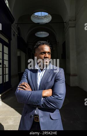 Samuel Kasumu, espérant devenir le candidat du Parti conservateur lors de la prochaine élection mayonnaise à Londres. Banque D'Images