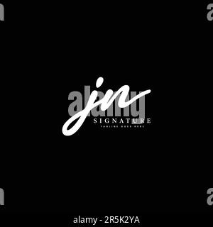 J, N, JN lettre initiale manuscrite et logo d'image vectorielle de signature Illustration de Vecteur