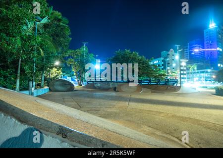 Itajaí-sc,Brésil-02 juillet 2023 beira rio in itajai sc, lieu où les locaux pratiquent le sport et apprécient la vie dans la ville. Banque D'Images