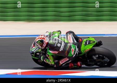 Jonathan Rea (GBR) Kawasaki ZX-10RR, Kawasaki Racing Team WorldSBK Banque D'Images