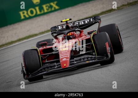 BARCELONE - Carlos Sainz (Ferrari) pendant le Grand Prix d'Espagne. ANP SEM VAN DER WAL Banque D'Images