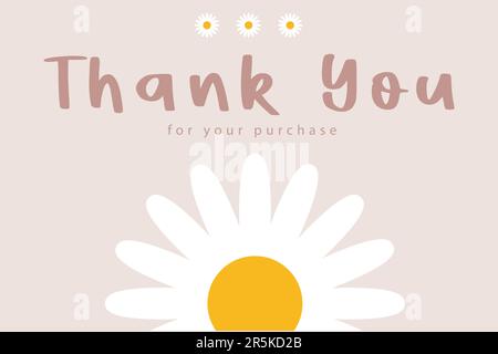 Carte de remerciement pour achat, meilleurs vœux Illustration de Vecteur