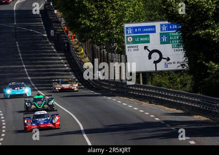 13 FARANO John (CAN), TAYLOR Ricky (usa), RAST René (ger), Tour Motorsport, Oreca 07 - Gibson, action pendant la journée d'essai des 24 heures du Mans 2023 sur le circuit des 24 heures du Mans sur 4 juin 2023 au Mans, France - photo Germain Hazard / DPPI Banque D'Images