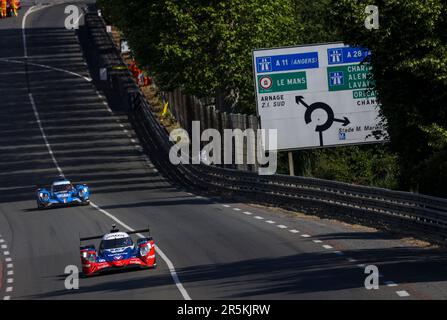 13 FARANO John (CAN), TAYLOR Ricky (usa), RAST René (ger), Tour Motorsport, Oreca 07 - Gibson, action pendant la journée d'essai des 24 heures du Mans 2023 sur le circuit des 24 heures du Mans sur 4 juin 2023 au Mans, France - photo Germain Hazard / DPPI Banque D'Images