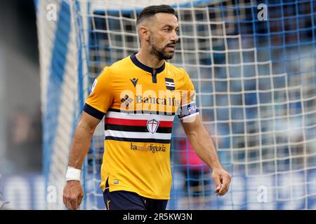 Naples, Italie. 04th juin 2023. Fabio Quagliarella d'UC Sampdoria pendant la série Un match de football entre SSC Napoli et US Sampdoria au stade Diego Armando Maradona à Naples (Italie), 4 juin 2023. Credit: Insidefoto di andrea staccioli/Alamy Live News Banque D'Images