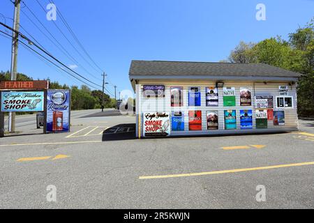 Magasin de fumée amérindien long Island New York Banque D'Images