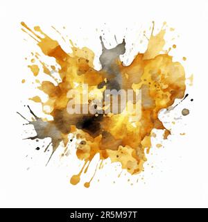 Aquarelle éclabousse. Éclaboussures de peinture liquide brillante ou éclaboussures d'encre. Arrière-plan abstrait de couleur. Illustration vectorielle Illustration de Vecteur