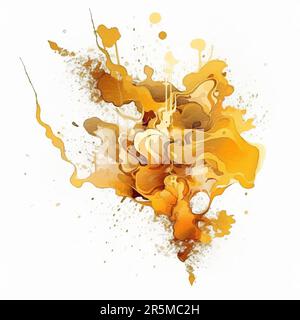 Aquarelle éclabousse. Éclaboussures de peinture liquide brillante ou éclaboussures d'encre. Arrière-plan abstrait de couleur. Illustration vectorielle Illustration de Vecteur