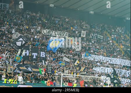 Udine, Italie. 04th juin 2023. Friuli - stade Dacia Arena, Udine, Italie, 04 juin 2023, Udinese Calcio Supporters pendant Udinese Calcio vs Juventus FC - italian soccer série A Match Credit: Live Media Publishing Group/Alay Live News Banque D'Images