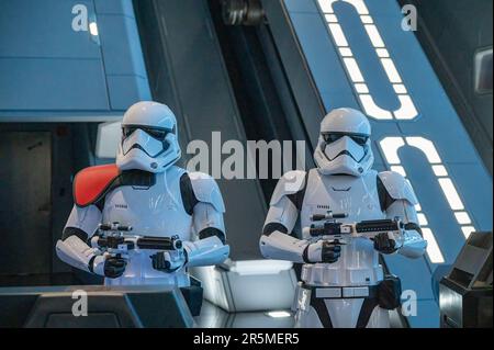 Personnages de Stormtrooper Star Wars à Disney Hollywood Studios, Orlando Banque D'Images