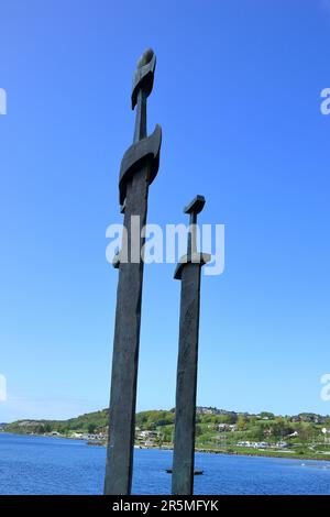 Des marécages monumentaux à Hafrsfjord près de Stavanger en Norvège Banque D'Images