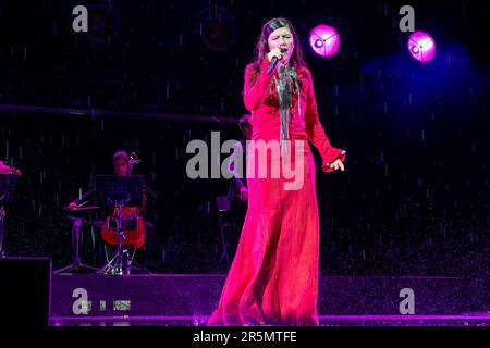 Vérone, Italie. 04th juin 2023. L'auteur-compositeur italien Elisa Toffoli, comme le sait Elisa Stage name pendant ses spectacles en direct à l'Arena di Verona pour sa nuit intime - deux nuits seulement, sur 4 juin 2023 à Vérone, Italie. Crédit : Agence photo indépendante/Alamy Live News Banque D'Images