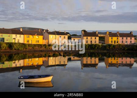 Portmagee, Port de Portmagee, péninsule d'Iveragh, comté de Kerry, Irlande Banque D'Images