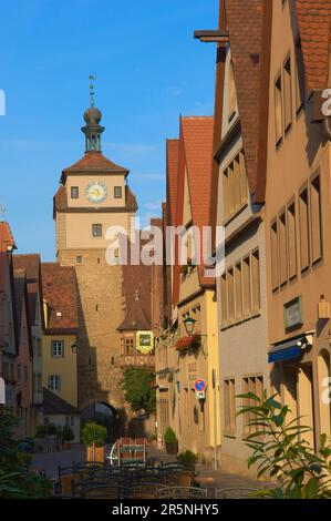 Markuturm, Markus Tower, Rothenburg ob der Tauber, Romantic Road, Franconie Banque D'Images