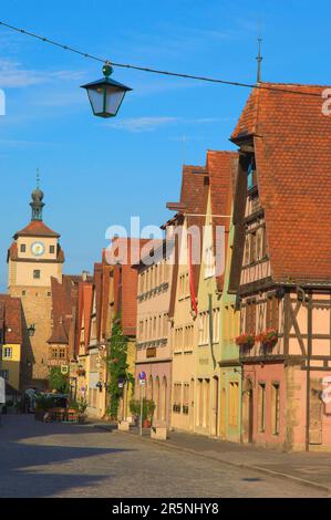 Markuturm, Markus Tower, Rothenburg ob der Tauber, Romantic Road, Franconie Banque D'Images