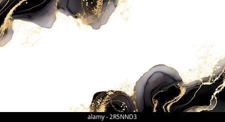 Fond de texture d'art d'encre d'alcool coloré. (2D illustration générée numériquement par l'ordinateur de rendu.) Banque D'Images