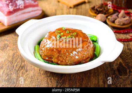 Riz en poudre et porc cuits à la vapeur Banque D'Images