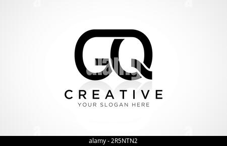 Modèle vectoriel de logo lettre GQ. Lettre initiale de l'alphabet logo GQ avec brillant reflet Business Illustration. Illustration de Vecteur
