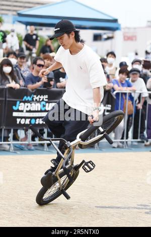 Kanagawa, Japon. 4th juin 2023. Yu Katagiri Cyclisme : 2023 Mynavi coupe du Japon YOKOSUKA BMX Freestyle Flatland finale d'élite masculine au Parc Umikaze à Kanagawa, Japon . Credit: Itaru Chiba/AFLO/Alay Live News Banque D'Images