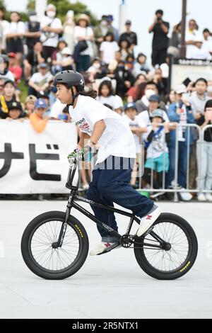 Kanagawa, Japon. 4th juin 2023. AOU Matsuura Cyclisme : 2023 Mynavi Japan Cup YOKOSUKA BMX Freestyle Park Homme 13-15 final au parc Umikaze à Kanagawa, Japon . Credit: Itaru Chiba/AFLO/Alay Live News Banque D'Images