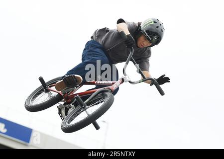 Kanagawa, Japon. 4th juin 2023. Shoa Matsumoto Cyclisme : 2023 Mynavi Japan Cup YOKOSUKA BMX Freestyle Park finale pour hommes 13-15 au parc Umikaze à Kanagawa, Japon . Credit: Itaru Chiba/AFLO/Alay Live News Banque D'Images