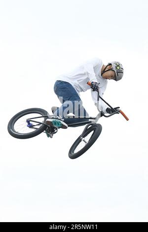 Kanagawa, Japon. 4th juin 2023. Kaede Ozawa Cyclisme : 2023 Mynavi coupe du Japon YOKOSUKA BMX Freestyle Park finale d'élite masculine au Parc Umikaze à Kanagawa, Japon . Credit: Itaru Chiba/AFLO/Alay Live News Banque D'Images