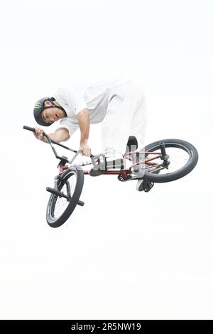 Kanagawa, Japon. 4th juin 2023. Joji Mizogaki Cyclisme : 2023 Mynavi coupe du Japon YOKOSUKA BMX Freestyle Park finale d'élite masculine au parc Umikaze à Kanagawa, Japon . Credit: Itaru Chiba/AFLO/Alay Live News Banque D'Images