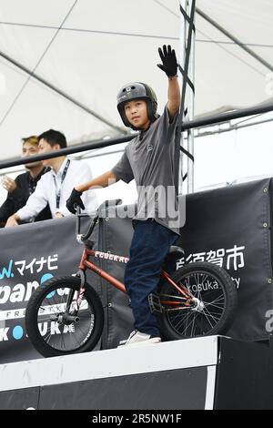 Kanagawa, Japon. 4th juin 2023. Shoa Matsumoto Cyclisme : 2023 Mynavi Japan Cup YOKOSUKA BMX Freestyle Park finale pour hommes 13-15 au parc Umikaze à Kanagawa, Japon . Credit: Itaru Chiba/AFLO/Alay Live News Banque D'Images