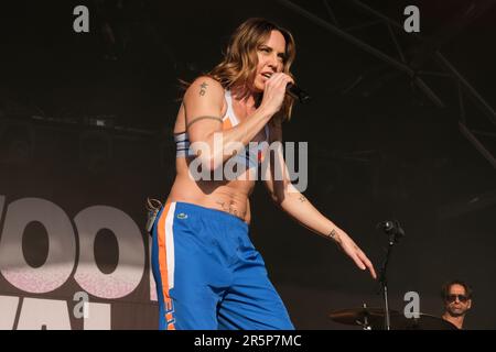 Melanie C, Mel C, qui se produit au Wychwood Festival, Cheltenham, Royaume-Uni. 4 juin 2023 Banque D'Images