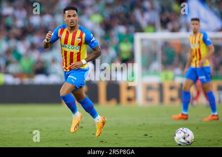 Justin Kluivert de Valence pendant le championnat d'Espagne la Liga football match entre Real Betis et Valencia CF sur 4 juin 2023 au stade Benito Villamarin à Séville, Espagne - photo: Joaquin Corchero/DPPI/LiveMedia Banque D'Images