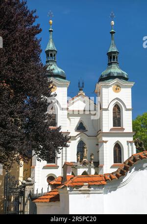 Église dans le monastère prémonstratensien de Zeliv, architecture baroque de Jan Blazej Santini Aichel, district de Pelhrimov dans la région Vysocina du C Banque D'Images