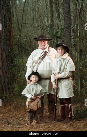 Portraits des réacteurs au champ de bataille national de Moores Creek, NC Banque D'Images