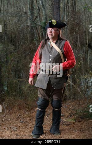 Portraits des réacteurs au champ de bataille national de Moores Creek, NC Banque D'Images