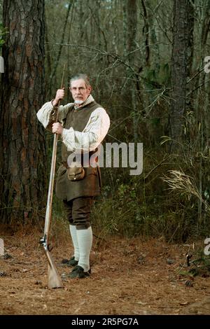 Portraits des réacteurs au champ de bataille national de Moores Creek, NC Banque D'Images