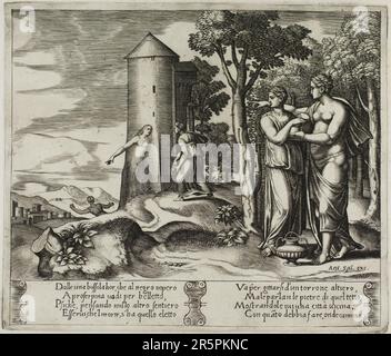 Feuilles psyché pour le monde entier Date: 1530/40 artiste: Maître de la matrice (Italien, actif c. 1530-1560) après Michiel Coxcie I (Flamand, 1499-1592) Banque D'Images