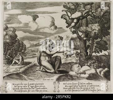 Cupid fuyant la psyché Date: 1530/40 artiste: Maître de la mort (italien, actif c. 1530-1560) après Michiel Coxcie I (flamand, 1499-1592) à son tour, Banque D'Images