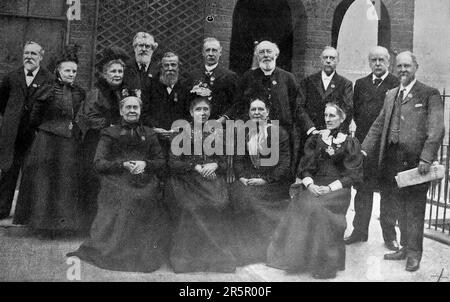 Un premier groupe de dirigeants (Wesley Deaconess Institute), c1890. Le révérend Thomas Bowman Stephenson (1839-1912), ministre méthodiste, est le fondateur de ce qui est devenu le foyer national des enfants et, plus tard, l’Institut Wesley des diaconesses. Banque D'Images