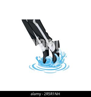 Michael Jackson pieds avec eau d'éclaboussure Illustration de Vecteur