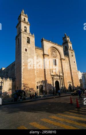 Cathédrale de San Ildefonso, Merida, État du Yucatan, Mexique achevé en 1598 Banque D'Images