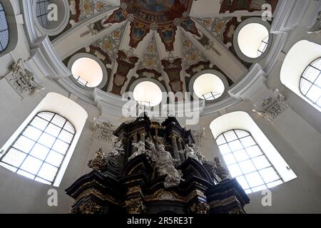 Rencontre avec des journalistes à l'occasion du lancement de la saison de pèlerinage 2023 dans l'abbaye bénédictine de Saint Adalbert et de Sainte-Marguerite (photo) à Brevnov, Prague, République tchèque, 5 juin 2023. (CTK photo/Katerina Sulova) Banque D'Images