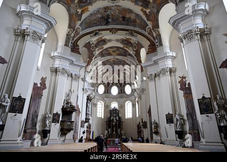 Rencontre avec des journalistes à l'occasion du lancement de la saison de pèlerinage 2023 dans l'abbaye bénédictine de Saint Adalbert et de Sainte-Marguerite (photo) à Brevnov, Prague, République tchèque, 5 juin 2023. (CTK photo/Katerina Sulova) Banque D'Images