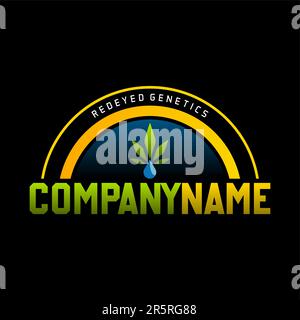 marijuana médicale, logo de feuille verte de cannabis. illustration vectorielle. Illustration de Vecteur