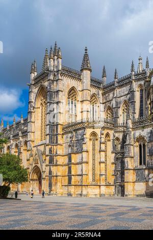 Portugal, région centrale, Batalha, Monastère de Batalha ou Monastère de Santa Maria da Vitoria construit entre 1385 et 1388, un site du patrimoine mondial de l'UNESCO Banque D'Images