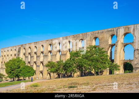 Portugal, région de l'Alentejo, Elvas, ville fortifiée de garnison (patrimoine mondial de l'UNESCO), aqueduc d'Amoreira, long de 7 km, construit à la fin du 16e et au début du 17e siècle Banque D'Images