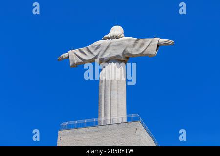 Portugal, Lisbonne, Almada, sur la rive sud du Tage, Statue du Christ Roi Banque D'Images