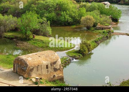 Portugal, région de l'Alentejo, Mertola, Parc naturel de Vale do Guadiana, moulins à eau vieux de plusieurs siècles le long de la rivière Guadiana Banque D'Images