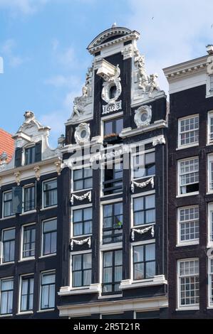 Pays-Bas, Amsterdam, façades de maisons Banque D'Images